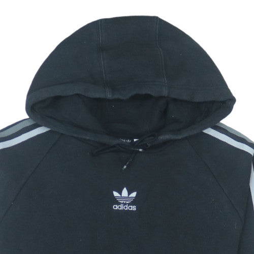 Adidas Mens Black Pullover Hoodie M Fleece Sportswear