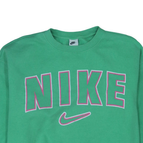 Nike Womens Green Crew Neck Pullover Sweatshirt Size L