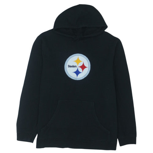 NFL Team Apparel Men's Black Pittsburgh Steelers Pullover Hoodie Size L