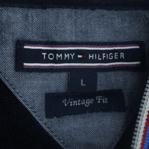 Tommy Hilfiger Men’s Blue Full Zip Hoodie Size L Vintage Fit