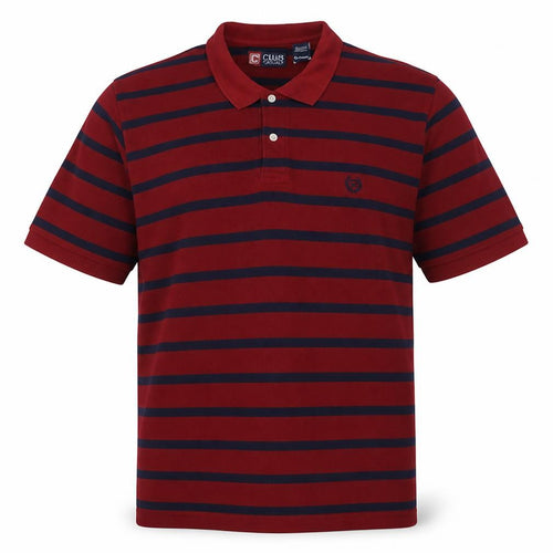 Chaps Mens Red Navy Striped Cotton Polo Shirt XL