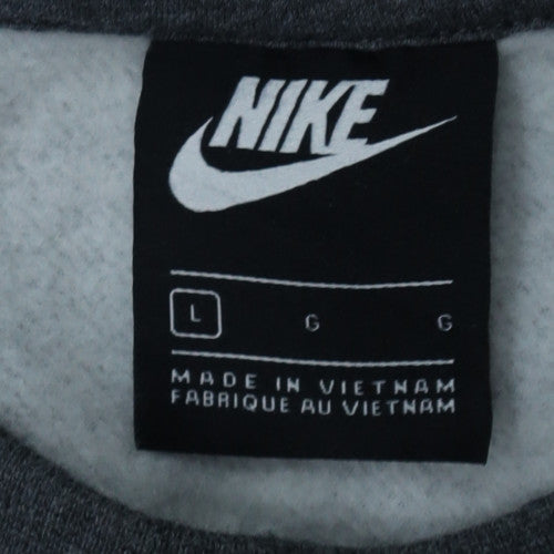 Nike Men's Dark Grey Crew Neck Pullover Sweatshirt L