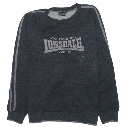 Lonsdale Men's Grey XL Pullover Sweatshirt Crew Neck Logo Sports Top