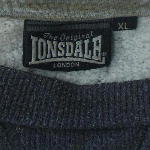 Lonsdale Men's Grey XL Pullover Sweatshirt Crew Neck Logo Sports Top