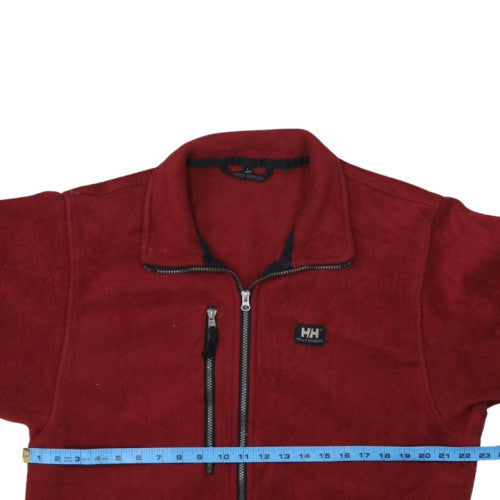Helly Hansen Mens Red Fleece Full Zip Jacket Size L Outdoor