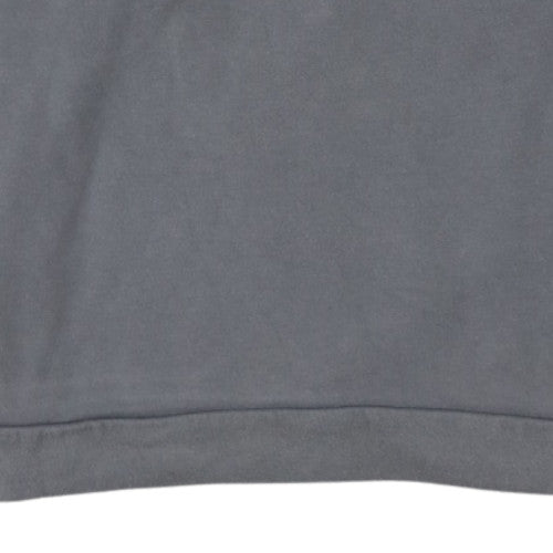Adidas Womens Grey & Navy Sweatshirt M Crew Neck Logo Pullover
