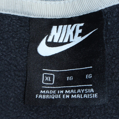 Nike Men's Grey Black XL Pullover Crew Neck Logo Sweatshirt