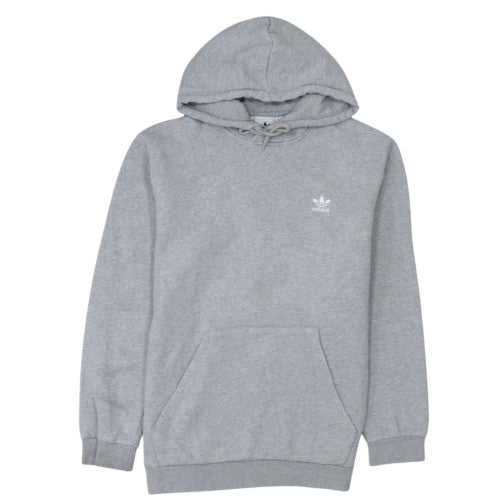 Adidas Men's Grey Pullover Hoodie L Regular Fit Fleece Sweatshirt