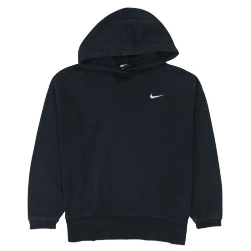 Nike Women Black Large Pullover Hoodie Sweatshirt Cotton Blend