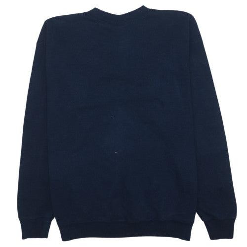 Lee Men's Blue 90s Cleveland Indians Champion Pullover Sweatshirt L