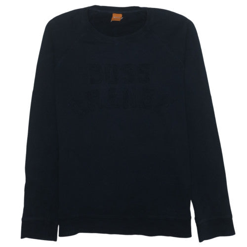 Hugo Boss Men's Black Cotton Crew Neck Sweatshirt M