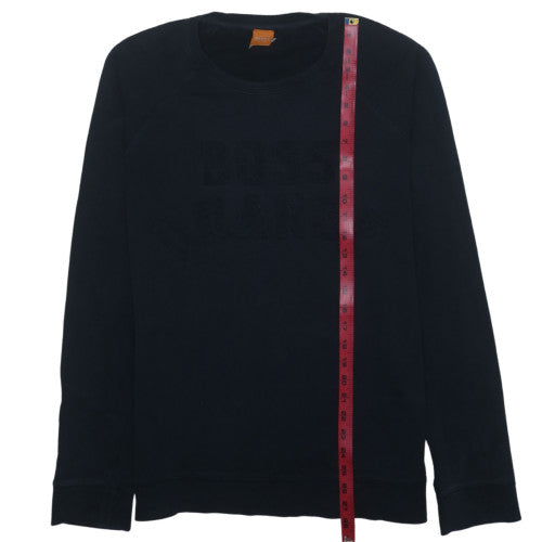 Hugo Boss Men's Black Cotton Crew Neck Sweatshirt M