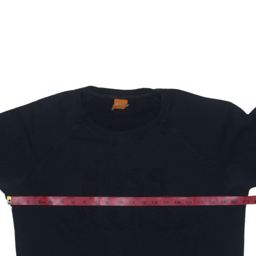 Hugo Boss Men's Black Cotton Crew Neck Sweatshirt M