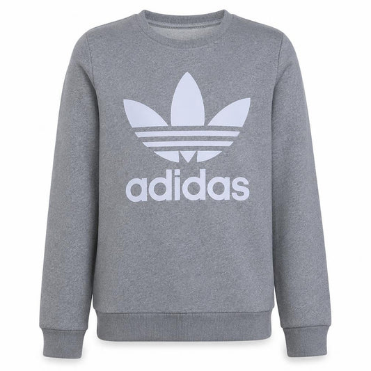 Adidas Boys Grey 14-15 Years Crew Neck Long Sleeve Sweatshirt