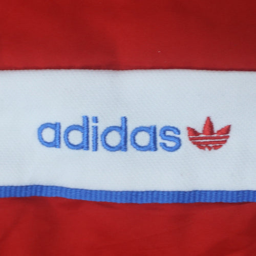 Adidas Men's Red White Full Zip Retro Sports Sweatshirt M