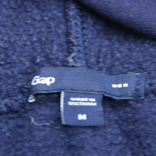 GAP Womens Navy Blue Pullover Hoodie Medium Cotton Blend Logo