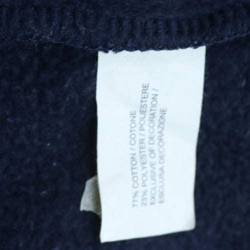 GAP Womens Navy Blue Pullover Hoodie Medium Cotton Blend Logo