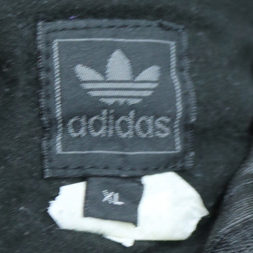 adidas Mens Black XL Bomber Jacket Full Zip Casual Sportswear