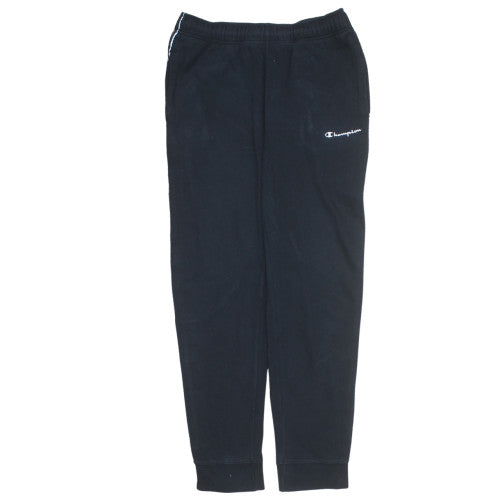 Champion Men's Black Jogger Trousers M Elastic Waist Side Stripe