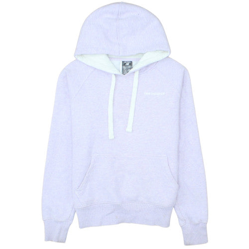 New Balance Womens Lilac Pullover Hoodie XS Cotton Blend Lined
