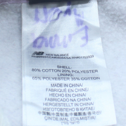New Balance Womens Lilac Pullover Hoodie XS Cotton Blend Lined