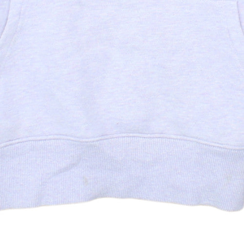 New Balance Womens Lilac Pullover Hoodie XS Cotton Blend Lined
