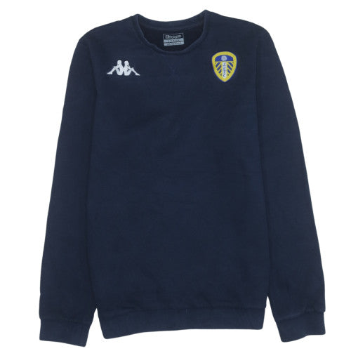 Kappa Mens Blue Leeds United Crew Neck Sweatshirt Size M