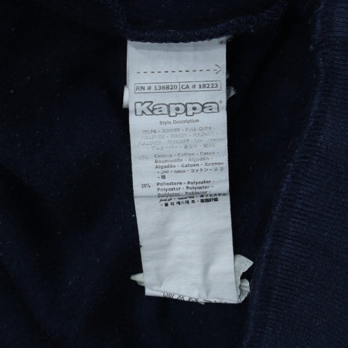 Kappa Mens Blue Leeds United Crew Neck Sweatshirt Size M