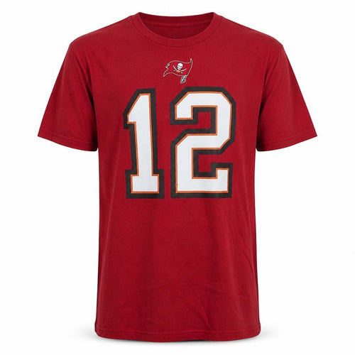 Nike Men's Red Tampa Bay Buccaneers Brady 12 Graphic T-Shirt XL
