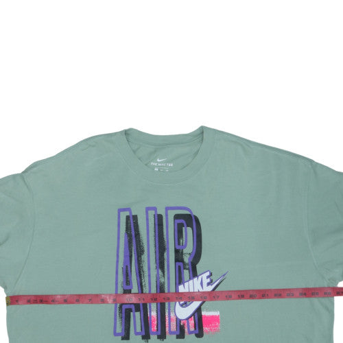 Nike Men's Green AIR Graphic T-Shirt XXL Cotton Crew Neck