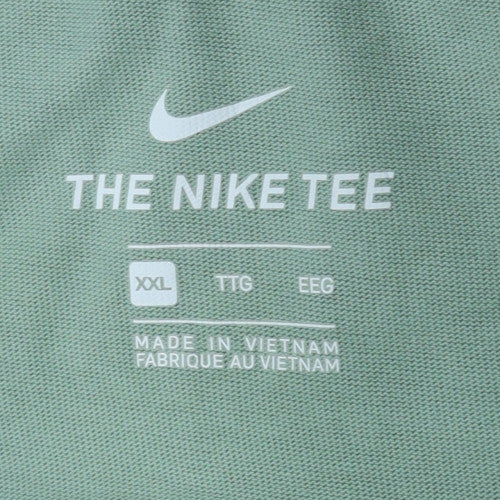 Nike Men's Green AIR Graphic T-Shirt XXL Cotton Crew Neck