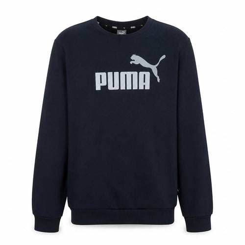 Puma Boys Navy Blue Sweatshirt 15-16 Years Crew Neck Logo Graphic