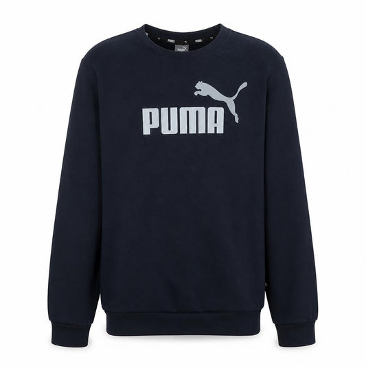 Puma Boys Navy Blue Sweatshirt 15-16 Years Crew Neck Logo Graphic