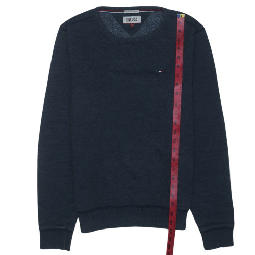 Hilfiger Denim Men's Blue Small Crew Neck Pullover Sweatshirt
