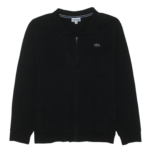 Lacoste Sport Men's Black Full Zip Collared Sweatshirt 4XL