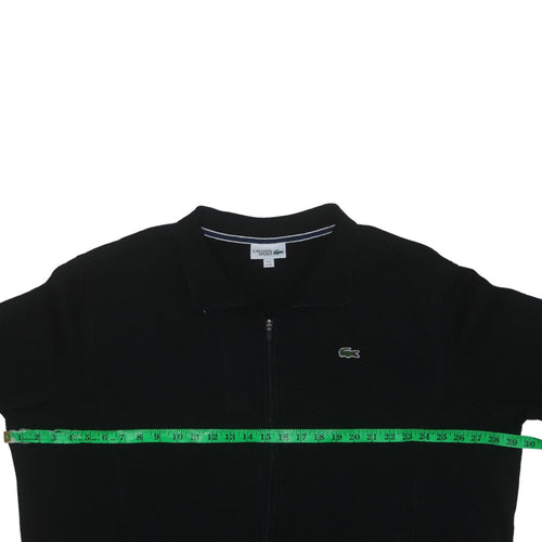 Lacoste Sport Men's Black Full Zip Collared Sweatshirt 4XL