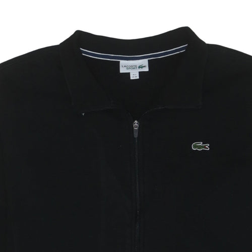 Lacoste Sport Men's Black Full Zip Collared Sweatshirt 4XL