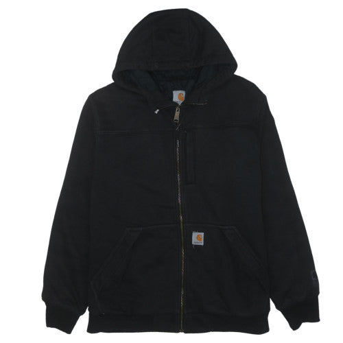 Carhartt Men Black Full Zip Hooded Hoodie M Heavyweight Lined