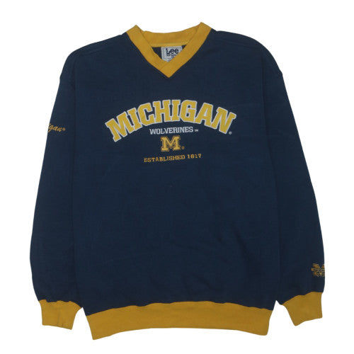 Lee Sport Men’s Blue Michigan Wolverines XL V-Neck Sweatshirt