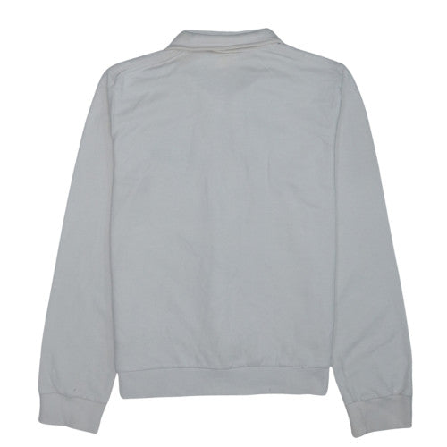 Lacoste Women's Beige Full Zip Sweatshirt Size 10 Logo Detail