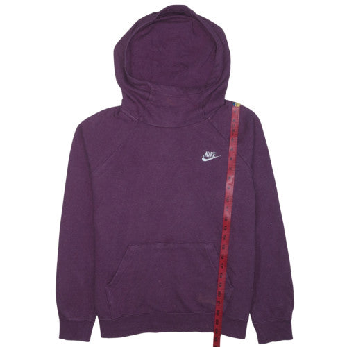 Nike Womens Purple Pullover Hoodie L Cotton Blend Casual