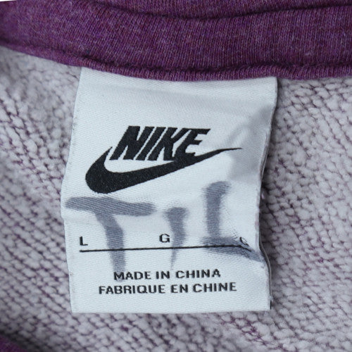 Nike Womens Purple Pullover Hoodie L Cotton Blend Casual