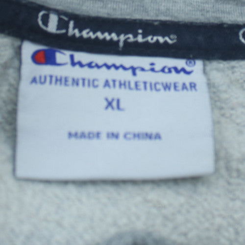 Champion Men's Grey & Navy XL Pullover Hoodie