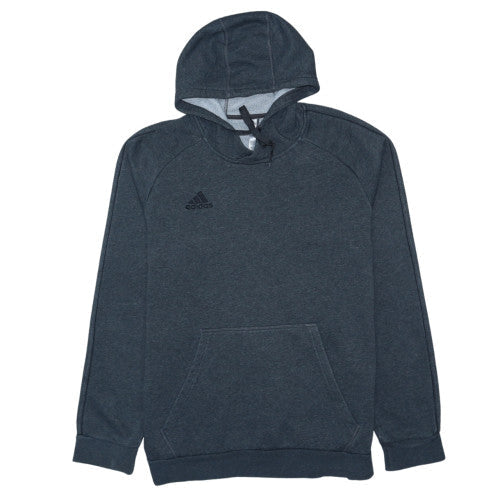 adidas Men’s Grey Pullover Hoodie Size L Sports Fleece Sweatshirt