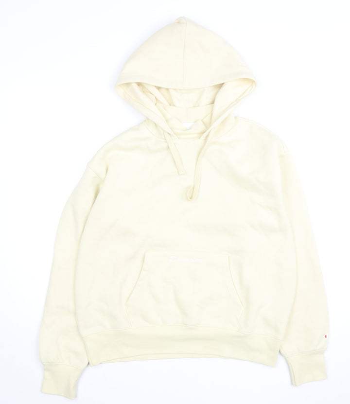 Champion Men's Beige Pullover Hoodie Size L Regular Fit Fleece