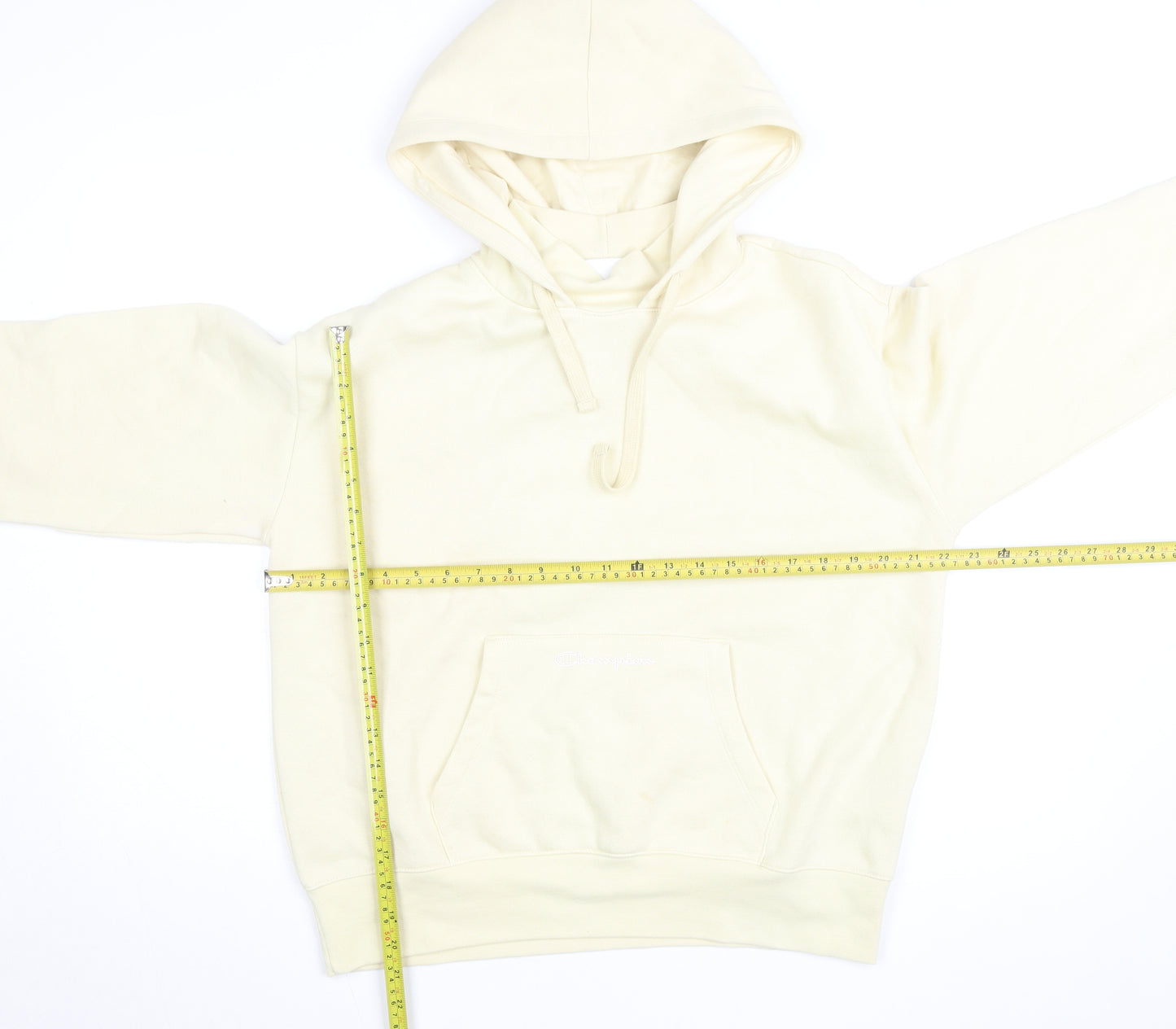 Champion Men's Beige Pullover Hoodie Size L Regular Fit Fleece