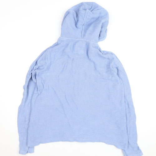 Fat Face Women's Blue Cotton Hooded Full Zip Jumper Size S