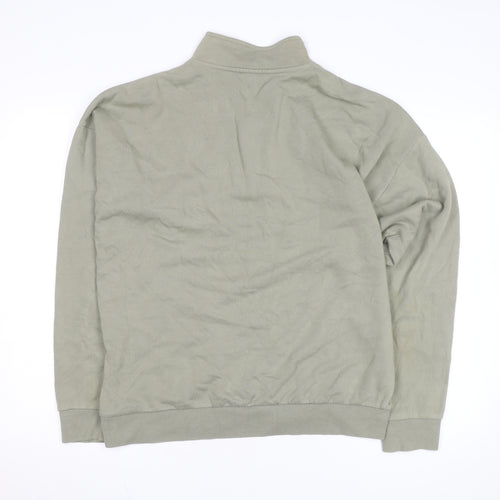 New Look Womens Green L 1/4 Zip Fleece Basic Activewear Jacket