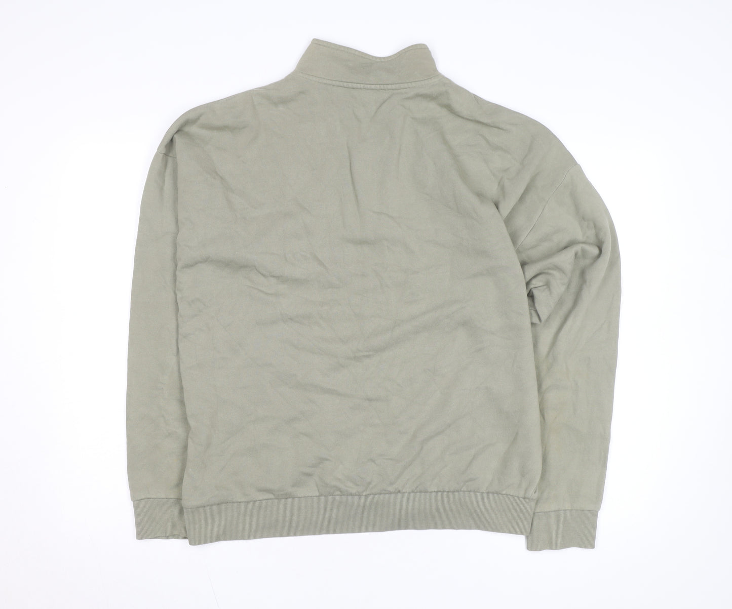 New Look Womens Green L 1/4 Zip Fleece Basic Activewear Jacket