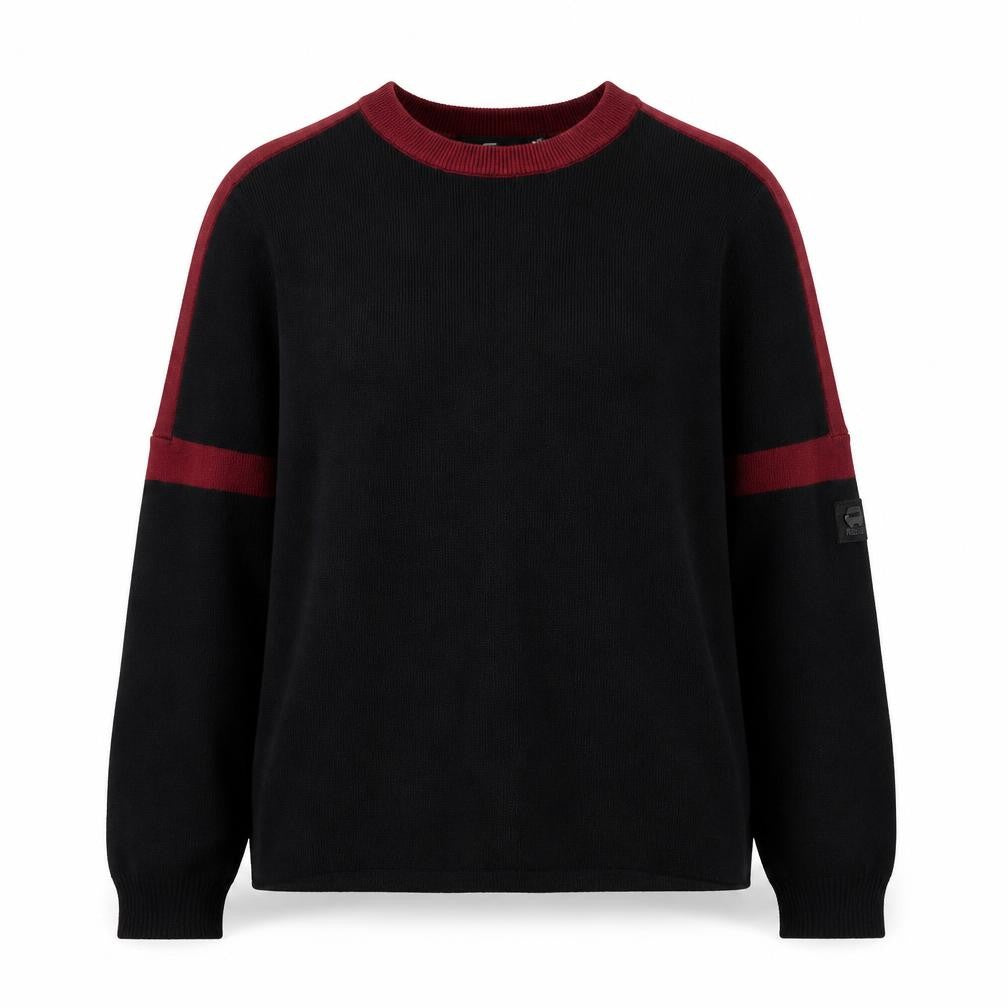 Front view of G-Star RAW Women's Black Crew Neck Cotton Jumper, size M
